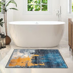 Area Rug 2x3 ft Rug Washable Boho Rugs Non Slip Low Pile Floral Small Carpet for Bedroom, Bedside, Kids Room, Office, Dining Room