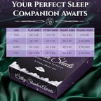 SLEEP SANCTUARY Satin Sheets Full Size – 4 Piece Luxury Silky Bed Set, Softer Than Silk, 15" Deep Pocket, Cooling & Wrinkle-Free, Moisture-Wicking & Breathable for Hair & Skin (Dark Green)