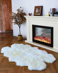 WaySoft New Zealand Sheepskin Area Rug – Genuine Fluffy Wool, Multiple Sizes, Bedroom or Living Room Decor(4ft x 6ft,Ivory)