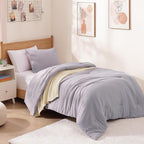 WRENSONGE Twin/Twin XL Comforter Set - 2 Pieces Lilac Comforter Prewashed Soft Lightweight for All Seasons,Fluffy Down Alternative Twin XL Comforter with 1 Pillow Sham