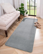Andecor Shag Runner Rug for Bedroom Living Room, 2x6 Grey Washable Fluffy Hallway Runner Area Rugs for Kitchen Boys Girls Kids Room Home Decorations Carpet