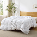 Bedsure Duvet Cover King Size - Only Includes 1 Duvet Cover (104"x90"), Hotel Luxury Soft Double Brushed All Season Bedding for Kids & Adults, Zipper Closure, White (No Comforter, No Pillow Shams)