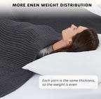 L'AGRATY Knitted Weighted Blanket - 48"x72" 12lbs Cooling Chunky Knit Heavy Blanket for Adults Braided Crochet Throw Thick Cable Yarn Knit Decorative No Beads Evenly Weighted Machine Washable