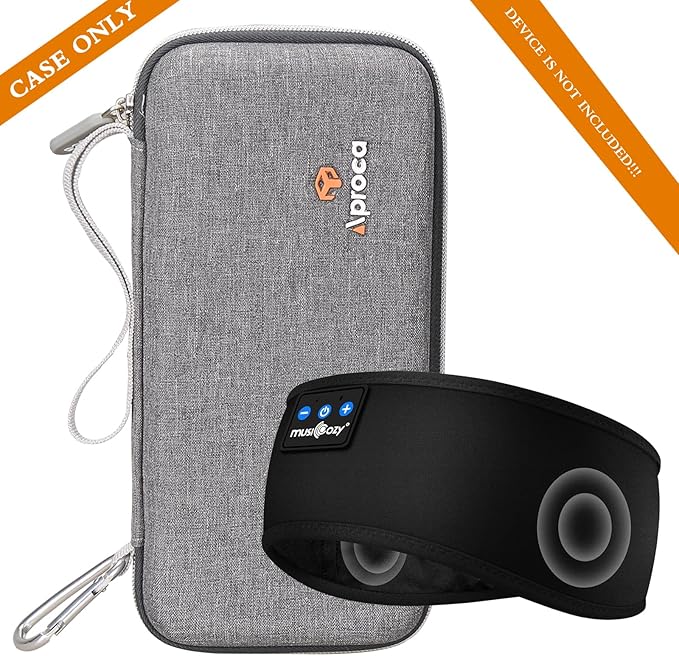 Aproca Case Compatible with MUSICOZY/Mixiba/Perytong Sleep Headphones Bluetooth Headband Sleep Eye Mask, Portable Storage Protective Bag for Accessories (Case Only)