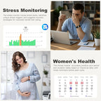 Sleep Tracker, Activity & Fitness Trackers | Health Smart Bracelet 24/7 Heart Rate | Step & Calorie Counter | IP68 Waterproof Smart Tracker, Valentine’s Day Gifts for Women, Family & Friends