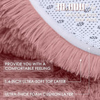 OLANLY 5x8 Machine Washable Large Area Rugs for Living Room, Bedroom, Soft Fluffy Shaggy Bedside Rug, Indoor Floor Carpet for Kids Girls and Boys, Dorms, Nursery, Home Decor Aesthetic, Pale Pink