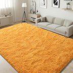 ISEAU Fluffy Rug Carpets Soft Shaggy Area Rugs Indoor Floor Mats for Kids Room Fuzzy Carpet Comfy Cute Nursery Mat Bedside Rug for Boys Girls Bedroom Living Room Home Decor, 6ft x 9ft,Orange