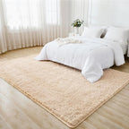 Litanika 8x10 Shag Area Rug for Living Room Bedroom, Beige High Pile Ultra Soft Plush Shaggy Furry Cream Bedside Playroom Dorm Carpet, Non-Slip, Non-Shedding Modern Indoor Floor Rug