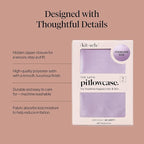 Kitsch Satin Pillowcase with Zipper for Hair & Skin - Softer Than Silk Pillow Cases, Smooth Cooling Satin Pillow Case, Wrinkle-Free, Machine Washable, Pillow Cases Standard Size 19x26 - Lavender