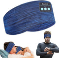 Bluetooth Headphones, Sleep Headphones Headband Wireless for Sleeping Side Sleepers - Adjustable Sleep Headphone, and Bluetooth Headbands for Women Men (Blue)