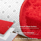 Jelymark Super Soft Shaggy Rug for Bedroom, 4x5.9 Feet Fluffy Carpet for Living Room, Fuzzy Indoor Plush Area Rug for Home Decor, Furry Floor Rugs for Dorm, Kids Nursery Rug for Girls, Red