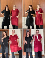 Ekouaer Women Zipper Robe Short Sleeve Duster Housecoat Short Bathrobes Zip Front Nightgown with Pockets S-3XL