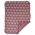 Dear Baby Gear - Reversible Baby Blankets - Soft Nursery Blanket for Newborn - Toddler Blankey - Throw Blanket for Boys & Girls - Infant Blankets - 40x30 (Antler Dusty Rose - Pink Ruffle)