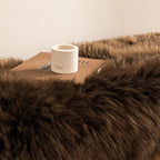 Ashler Faux Fur Rug, Fluffy Shaggy Area Rug Ultra Soft 2 x 6 Feet Sheepskin Fur Rug, Dark Coffee Fuzzy Rug Machine Washable Shag Rug, Nursery Decor Throw Rugs for Bedroom, Kids Room, Living Room