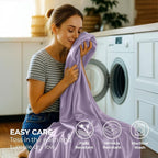 Satin Sheets Queen [4-Piece, Lavender] Hotel Luxury Silky Bed Sheets - Extra Soft 1800 Microfiber Sheet Set, Wrinkle, Fade, Stain Resistant - Deep Pocket Fitted Sheet, Flat Sheet, Pillow Cases