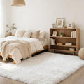 5x7Area Rug Fluffy Shaggy Ultra Soft Faux Fur Non-Slip Machine Washable Carpet for Bedroom, Living Room, Nursery & Dorm Cozy Home Decor
