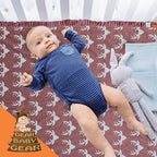 Dear Baby Gear - Reversible Baby Blankets - Soft Nursery Blanket for Newborn - Toddler Blankey - Throw Blanket for Boys & Girls - Infant Blankets - 40x30 (Antler Dusty Rose - Pink Ruffle)