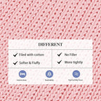 L'AGRATY Knitted Weighted Blanket - 48"x72" 20lbs Cooling Chunky Knit Heavy Blanket for Adults Braided Crochet Throw Thick Cable Yarn Knit Decorative No Beads Evenly Weighted Machine Washable