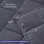 yescool Weighted Blanket for Adults (20 lbs, 88” x 104”, Grey) Cooling Heavy Blanket for Sleeping Perfect for 190-210 lbs, Queen Size Breathable Blanket with Premium Glass Bead, Machine Washable