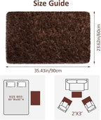 Small Fluffy Rugs for Bedroom 2x3 Brown Shaggy Area Rug Soft Plush Fuzzy Fur Throw Rug for Living Room Dorm Kids Nursery Home Decor Aesthetic Carpets