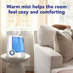 Vicks Warm Mist Humidifier Filter‑Free 1 Gal Tank,Auto Shut‑Off,Night Light,VapoPad and VapoSteam Compatible,(Pack of 2)