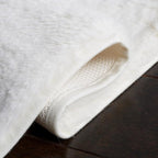 SAFAVIEH Washable Rug Faux Rabbit Fur Shag Collection - 6' x 9', Off-White, Slip Resistant & Easy Cleaning, Ideal for Living Room, Bedroom, Kids Playroom, Nursery, Dining Space (FRF976A)