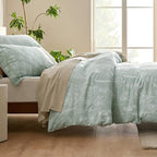 Bedsure Full Comforter Set - Sage Green Bed Set, 3 Pieces Cute Floral Bedding, 1 Soft Reversible Botanical Flowers Comforter and 2 Pillow Shams