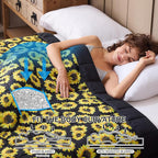 Sunflower Weighted Blanket for Adults 20lbs, 48"x72", Twin Full Size Cooling Heavy Throw Blanket for 130-220lbs, Microfiber Soft Thick Big Blankets Weighted Comforter Gift for Sleeping