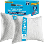 Xtreme Comforts GREENGUARD Certified King Pillows for Sleeping Made in The USA (2 Pack) | Adjustable King Memory Foam Pillow for Side, Back & Stomach Sleepers w/Removable Cooling Zipper Cover