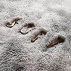 Amdrebio Tie-Dyed Light Grey Area Rugs for Bedroom, Fluffy Furry Rugs for Living Room, Modern Shag Throw Rug for Kids Room Decor, Shaggy Fuzzy Carpet, Indoor Plush Rug for Dorm Classroom, 4x6 Rug