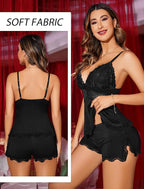 Avidlove Womens Sweetness Cami Set Lace Camisole Lingerie Nightwear Sexy Pajamas Lounge Sets