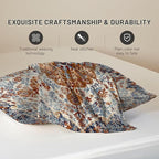 1 Pack Satin Pillowcase for Hair and Skin Vintage Boho Carpet Imitation Silk Pillowcase with Hidden Zipper Soft Breathable Smooth Cooling Pillow Cover Queen Size for Bedroom Sofa 20”x30”
