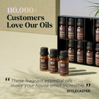 Lagunamoon Essential Oils Set - 12 Piece Premium Grade Home Essentials Oils - for Diffusers, Fragrance, Scents for Candle Making - Natural Aromatherapy Oils for Cars & Home Products, Room Sprays