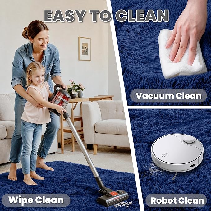 2x4 Shaggy Runner Rug, Ultra Soft Fluffy Plush Indoor Area Rug for Hallway Bedroom Living Room Kitchen Entryway, Non-Slip Modern Fuzzy Floor Carpet