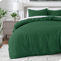 Bare Home Bedding Duvet Cover Full Size - Premium 1800 Super Soft Collection - Lightweight, Cooling - Soft Breathable Bedding Duvet Cover (Full, Forest Green)