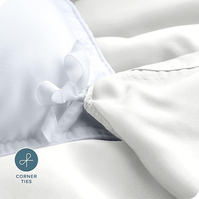 Bare Home Bedding Duvet Cover Oversized Queen - Premium 1800 Super Soft Collection - Lightweight, Cooling - Soft Breathable Bedding Duvet Cover (Oversized Queen, Cream)
