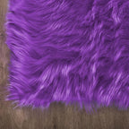 Latepis Washable Runners 2x6 Fluffy Shaggy Rug Purple Faux Sheepskin Fur Rug Small Soft Furry Rugs for Living Room Bedroom Sofa Cute Room Decor Runner