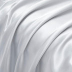 Silky Satin Ruffled Pillow Cases for Hair and Skin,Light Gray Silk Pillowcases Standard Set of 2 with Envelope Closure Princess Room Decoration
