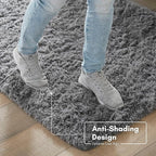 Ophanie Upgrade 4x6 Rugs for Bedroom, Grey, Fluffy Shaggy Soft Area Rug, Gray Non-Slip Indoor Floor Carpet for Living Room, Kids Baby Boys Teen Dorm Home Decor Aesthetic, Nursery, Rug