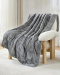 Weighted Blanket 15lbs for Adults, Ultra-Soft Sherpa Fleece Reversible Weighted Throw Blanket for Relaxation & Cozy Evenings, Sleep in A Hug, Evenly Distributed, W60 x L80, Grey