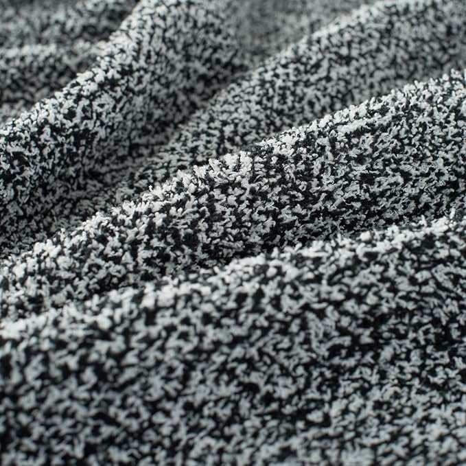 Carriediosa Heather Throw Blanket 60" X 80" Twin, 400GSM Ultra Soft Microfiber Fuzzy Fluffy Reversible Knitted Blankets Cozy Plush Lightweight and Warm Fall Throws for Couch, Bed, Sofa, Black