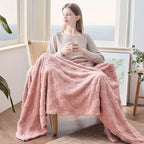 NEWCOSPLAY Super Soft Twin Blanket Pink Premium Silky Flannel Fleece 3D Checkered Lightweight Bed Blanket All Season Use (Pink Checkered, Twin(60"x80"))