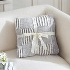 Amélie Home Knit Throw Blanket, Soft Chenille Cozy Breathable Pineapple Chunky Decorative Blanket for Couch, Bed & Sofa, French-Inspired Lightweight Warm Gift for Women, Gray, 50"x60"