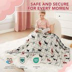 CuteKing Weighted Blanket - Weighted Blanket with Premium Glass Beads - Breathable Heavy Blanket for Comfortable Rest - Soft Thick Blanket All Season(10lbs, 50"x60", Deer)