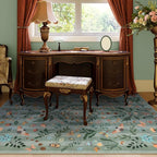 Lahome Chloe Insect Botanical Washable Rugs 5x7 Green Area Rugs for Living Room, Non Slip Rug for Bedroom, Boho Indoor Dining Room Carpet for Under Table Entryway Kitchen Office(Green,5x7)