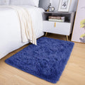 Noahas Door Mat Indoor Entrance,2x3 Shaggy Navy Blue Black Area Rugs for Entryway,Non-Slip Fluffy Entry Bedroom Rug,Soft Plush Bedside Throw Kids Carpet