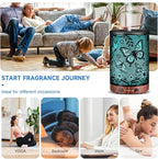 Essential Oil Diffuser 120ML Metal Aromatherapy Diffuser with Timer, Cool Mist Humidifier with Auto Shut-Off & 7 Color Lights for Home Office Spa (Big Butterfly)