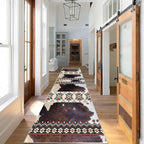 Western Rugs for Kitchen,2.6x7ft,Long Hallway Cow Print Rug,Western Country Farm Decor Entryway Runner Rugs,Non-Slip Washable Southwest Aztec Rugs,for Bedside Bedroom Entrance Carpet