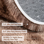 Ultra Soft Fluffy Shaggy Runner Rug 2x4, Modern Plush Indoor Carpet for Hallway Entryway Bedroom Living Room Kitchen, Upgraded Non-Slip Fuzzy Rug