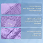 Topcee Weighted Blanket for Adults (15lbs 60"x80"), Minky Dots Heavy Blanket for Woman, Man Sleeping, Soft, Cozy and Cooling Weighted Throw Blankets, Machine Washable, Purple